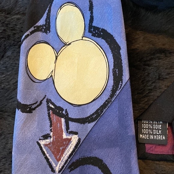 Vintage Atlas Design Mickey Mouse 100% silk tie. - Picture 5 of 5